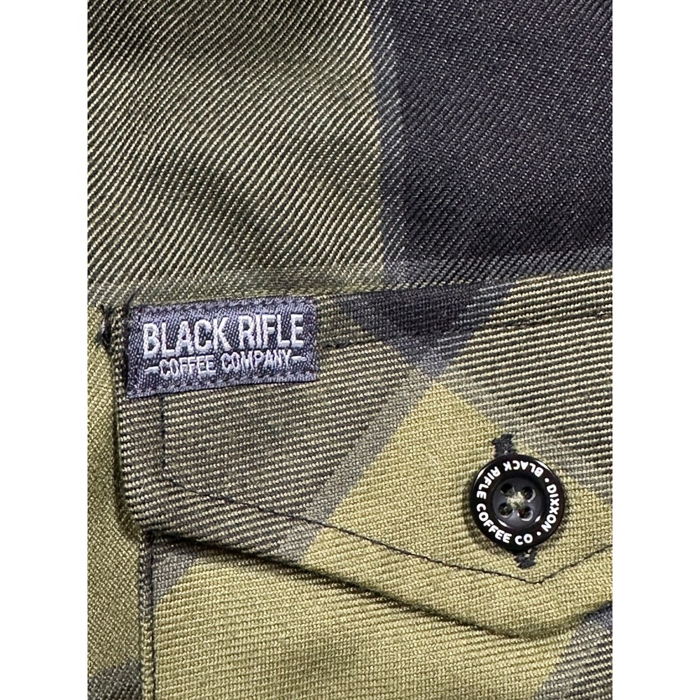 Dixxon Flannel Womens M Green Plaid Black Rifle Coffee Co Long Sleeve Shirt - Picture 12 of 14
